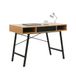 TAISSU - Bureau met Lade - 120x48x76 cm - Mod. HELSINGE | Grote computertafel - Kantoor en thuiswerkplek - Lade met geleiders - Stabiele constructie - Zwart en hout