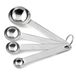 Weis Theemetende Lepels Set 4 stuks, Roestvrij Staal Zilver, 13 x 6 x 6 cm