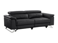 Vente-unique BREYT II Uittrekbare sofa 3 zitplaatsen Zwart