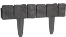GSG24 Stone Serie - Clôture de jardin en plastique - 2,5 m - Gris - Imitation pierre