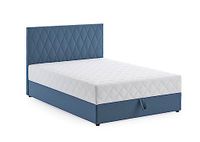 ATLANTIC home collection Opbergbed Benita, met pocketvering 140 x 200 cm lichtblauw