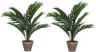 Mica Decorations Kunstplant - 2x - areca palm - in pot - 40 cm - nepplant - Kamerplant