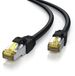Primewire LAN-kabel CAT 7, geschikt voor buiten, patchkabel tot 10 Gbit/s, S/FTP PIMF afscherming, beschermingsgraad IP66, UV-bestendig en waterafstotend, Ethernet, netwerkkabel, 10 meter, zwart