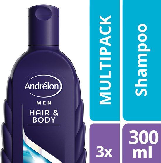 Andrélon Hair & Body Shampoo - 300 ml - 3 stuks - Voordeelverpakking