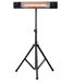 Bastilipo - Verwarmingsstraler voor buiten met statiefhouder, model Prometeo E-1500P, 1500 W vermogen, afstandsbediening, infrarood weerstanden met breed spectrum