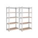 Songmics GLR040E02 Vrijstaande Rekschap MDF Staal Zilver 180x90x40cm