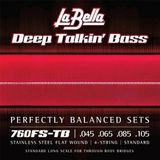 Labella Strings La Bella 760FS-TB Through Body Flatwound Bassnaren (45-105)