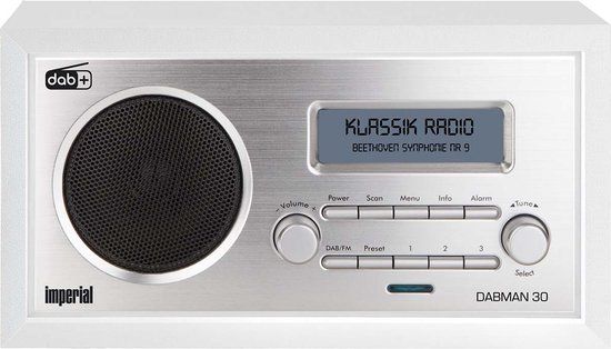Imperial DABMAN 30 Personal Radio - Analog & Digital - Silver, White