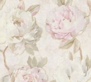 A.S. Création Romantische Rozen Behang | Floraal - Creme Groen Roze Wit Lila | Vliesbehang | 10,05 m x 0,53 m