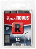 Novus Platte draadklemmen 14 mm, met D-punt, 960 klemmen, type 50/14D