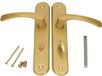 KOTARBAU® Deurkrukstel 90 mm, links, rechts, voor toiletdeur/slaapkamerdeur, deurbeslag in goud, langschild, aluminium
