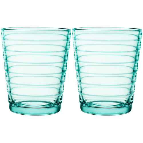 Iittala Aino Aalto Glas 22 cl Watergroen 2 stuks