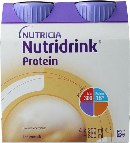 Nutridrink Protein koffie/mokka 200ml 4 Stuks