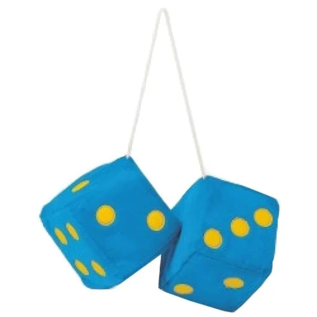 Race sport Spiegelhanger Dobbelstenen 9 X 9 X 9 Cm Blauw