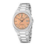Festina F20100/6 Heren Polshorloge - Zilverkleurig Staal - Bruine Wijzerplaat - Saffierglas - 10 ATM