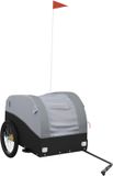 vidaXL Fietstrailer 45 kg IJzer Zwart en Grijs