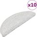 vidaXL Trapmatten 10 st 65x21x4 cm wit halfrond groot