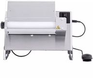 HENDI Elektrische deeguitrolmachine - roestvrij staal en HDPE - verstelbare dikte 0-4 mm - 48x33,5x(H)43 cm - zilver - voor pizza, pasta en ravioli