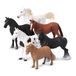 Terra by Battat 6 stuks realistische paardenbeeldjes set - duurzaam plastic boerderijdierspeelgoed voor kinderen - verzamelpaarden voor speeltijd, feestartikelen, taarttoppers - cadeau voor peuters