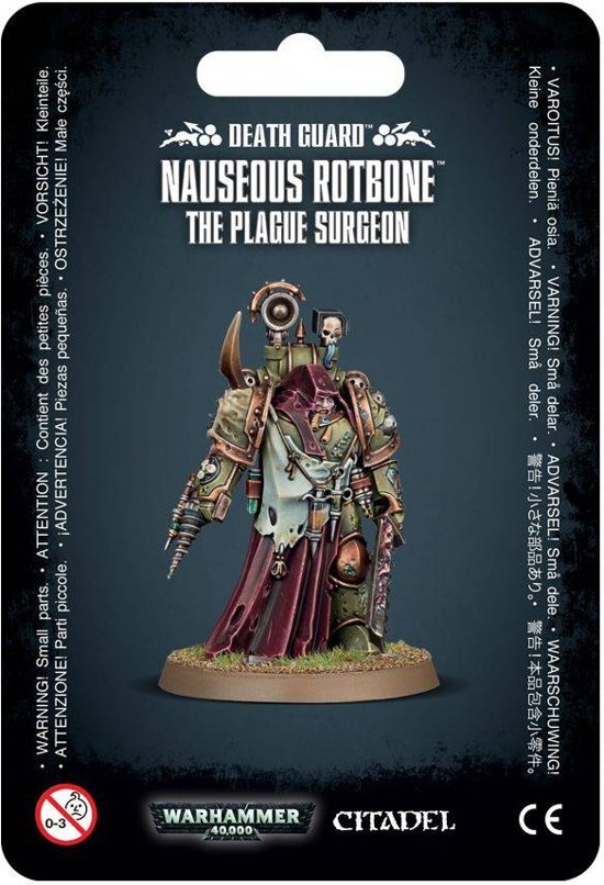 Games Workshop Warhammer 40 000 Chaos Heretic Astartes Death Guard: Nauseous Rotbone the Plague Surgeon