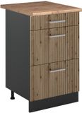 Vicco Keukenonderkast R-Line, Artisanaal eiken/Antraciet, 50 cm