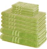 Merkloos / Sans marque Lavea® 10-delige Badhanddoekenset – 100% Katoen – Lindegroen