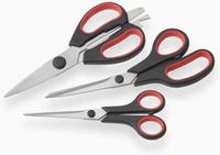 Meister Scharenset 3-delig – Inclusief Keukenschaar, Knipschaar & Hobby schaar – RVS – Soft-Grip Handgrepen
