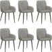 vidaXL Eetstoelen 6 stuks fluweel Lichtgrijs 56.5 x 50 x 85 cm
