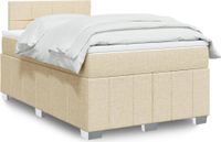 Maison Exclusive - Lit boxspring avec matelas, couleur crème, 120x190 cm, rembourré