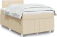 Maison Exclusive - Lit boxspring avec matelas, couleur crème, 120x190 cm, rembourré