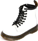 DR. MARTENS H1624 Bimba 1460 lakafwerking amfibie laarsje voor meisjes, wit