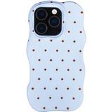 Selencia Vivid Wavy Backcover met MagSafe voor de Apple iPhone 16 Pro - Happy Dots Digital Sky