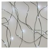 EMOS Nano-lichtketting, koudwit, voor binnen en buiten (IP44), 15 m lange led-kerstlichtketting NANO voor feestjes, Kerstmis, 6 uur timerfunctie, voeding en transformator, groene kabel