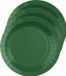 Santex Feest gebaksbordjes - donkergroen - 10x - karton - 17 cm - rond