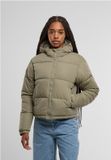 Urban Classics Peached With Hood Gewatteerd jack Olijfgroen