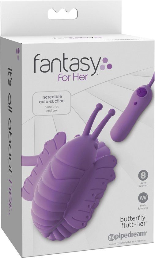 Pipedream Fantasy For Her Butterfly Flutt-Her Zuigende Vibrator - Beige