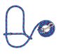 Weaver Lederen Vee Poly Touw Schapen Halter met Snap, Orkaan Blauw/Royal Blauw/Rose, Gemiddeld