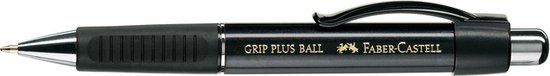 Faber-Castell GRIP Plus balpen - Zwart - Medium - Blauwe inkt