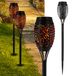 Led-zaklamp op zonne-energie, hoogte 50 cm, vlameffect, 7 SMD-leds, grondpen, tuindecoratie, 1 x 50 cm led-zonnelamp