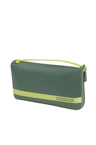 American Tourister Kofferhoes M, Opvouwbare Kofferhoes, Reiskoffer Bescherming, 62 X 45 X 30 Cm, Olijf/Limoen