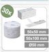 Quadrios 25CA686 Klittenband punten Om vast te plakken Haak- en lusdeel (Ø x l) 50 mm x 50 mm Wit 30 stuk(s)