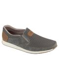 Rieker Heren Instappers met Stretchinzet, 11954-45, Grey Blue