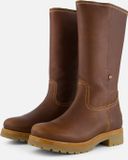 Panama Jack BAMBINA B94 - Dames Gevoerde laarzen - Leer - Cognac - Maat 37