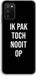Case Company® - Samsung Galaxy A03S Case - Ik pak nooit op - Black - Soft Cover