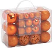 G. Wurm Kerstballen - set van 50 stuks - koper - mix 3, 4 en 6 cm - kunststof