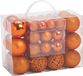 G. Wurm Kerstballen - set van 50 stuks - koper - mix 3, 4 en 6 cm - kunststof