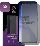 MobyDefend 3-Pack MobyDefend Screenprotectors - Geschikt voor Oppo Reno15 F / Oppo Reno15 FS - Matte Privacy Glass Screensavers