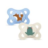 MAM Originele fopspeen voor baby's, 2-6 maanden, blauw, mat, 2 stuks