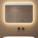 Doporro Miroir suspendu de salle de bain rectangulaire lumineux avec éclairage LED interrupteur tactile anti-buée luminosité réglable 700 x 500 mm Nova-02