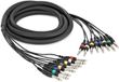 Gear4music Jack - Jack Audiokabel, 8-weg, 3 m